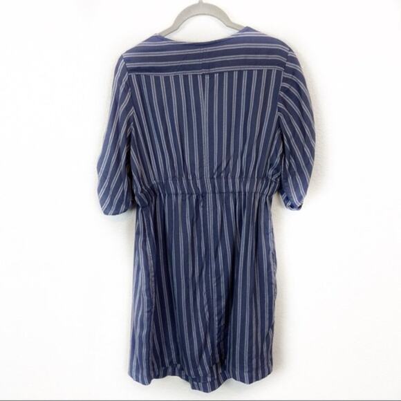 Isabel Maternity Dress Women's Size Small Gray White Stripe New Oversize Slouchy - Picture 3 of 13